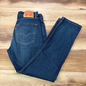 Levi's 502 Taper Fit Jeans W33 L32 Blue Denim Stretch Regular Tapered